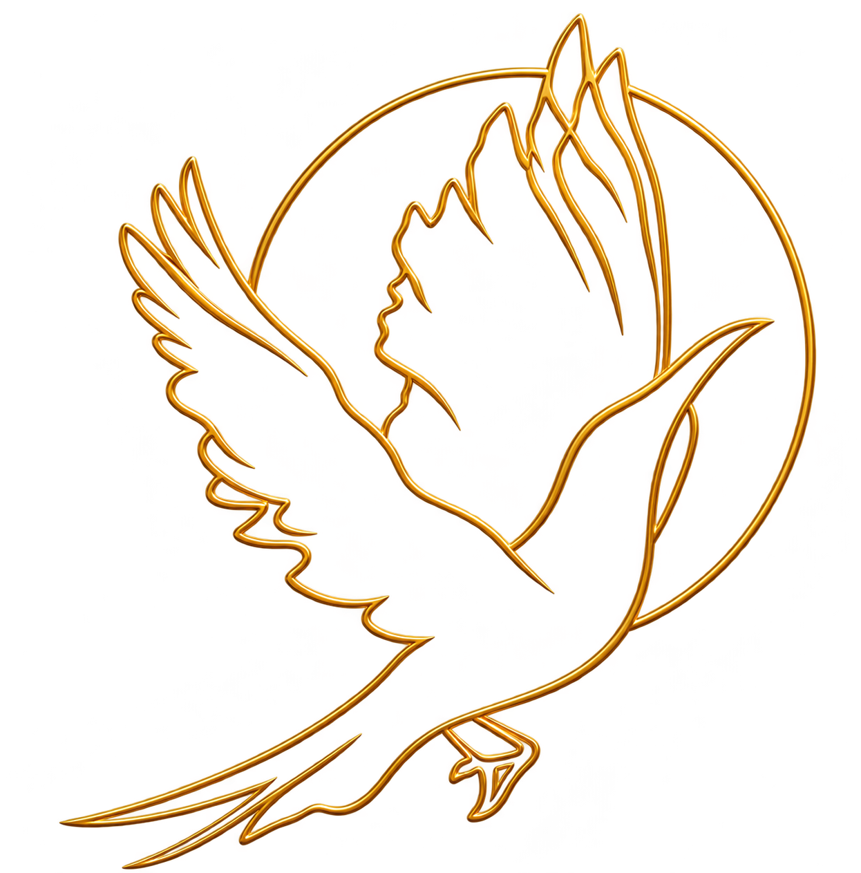 LO-CHI Carla Jung Logo – fliegender Vogel im Kreis